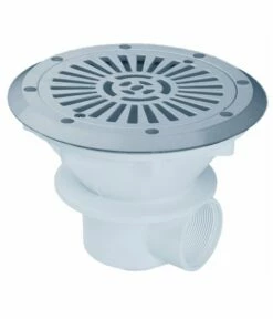 Bonde De Fond Liner De Coloris Gris Pour Piscine Enterrée