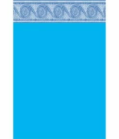 Liner Piscine 75/100 Bleu Foncé Frise Carthage 5.50 X 3.70m H1.20m