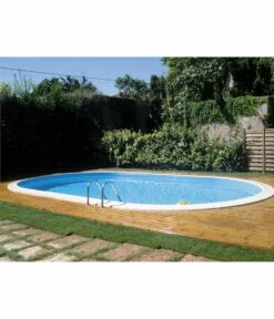 Piscine Enterrée Acier Ovale 6.00mx3.20m - H 1.50m - Filtration 10m3/h