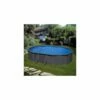 Piscine Hors Sol Acier Anthracite Juni - 6.10m X 3.75m - H 1.30m