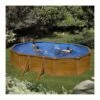 Piscine Hors Sol Acier Aspect Bois Alto - Ovale 5.00mx3.00m-H 1.20m - Skimmer Motorisé