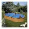 Piscine Hors Sol Acier Aspect Bois Alto - Ovale 7.30m X 3.75m H 1.32m