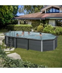 Piscine Hors Sol Composite Avantgarde Octo. Allongée 6.64m X 3.86m H 1.24m + Projecteur