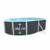 Piscine Hors Sol Ovale Anthracite PRESTIGE 5.50m X 3.66m X H1.32m