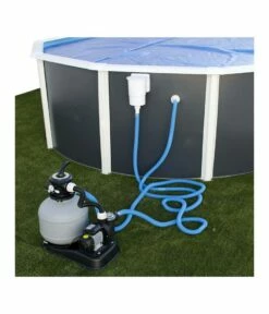 Piscine Hors Sol Ovale Anthracite PRESTIGE 7.30m X 3.66m X H1.32m + échelle De Sécurité -Accessoires De Piscine Soldes piscine hors sol ovale anthracite prestige 7 30m x 3 66 m h1 32m echelle securite 3