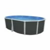 Piscine Hors Sol Ovale Ibiza Compact Anthracite 5.50m X 3.66m H1.32m