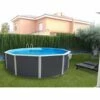 Piscine Hors Sol Ronde Prestige Anthracite D 3.50m H1.20m